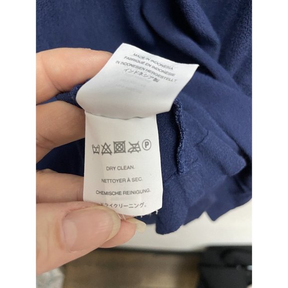 Madewell Shift Dress S Blue Short‎ Sleeve Stretch Viscose V-Neck - Picture 5 of 6